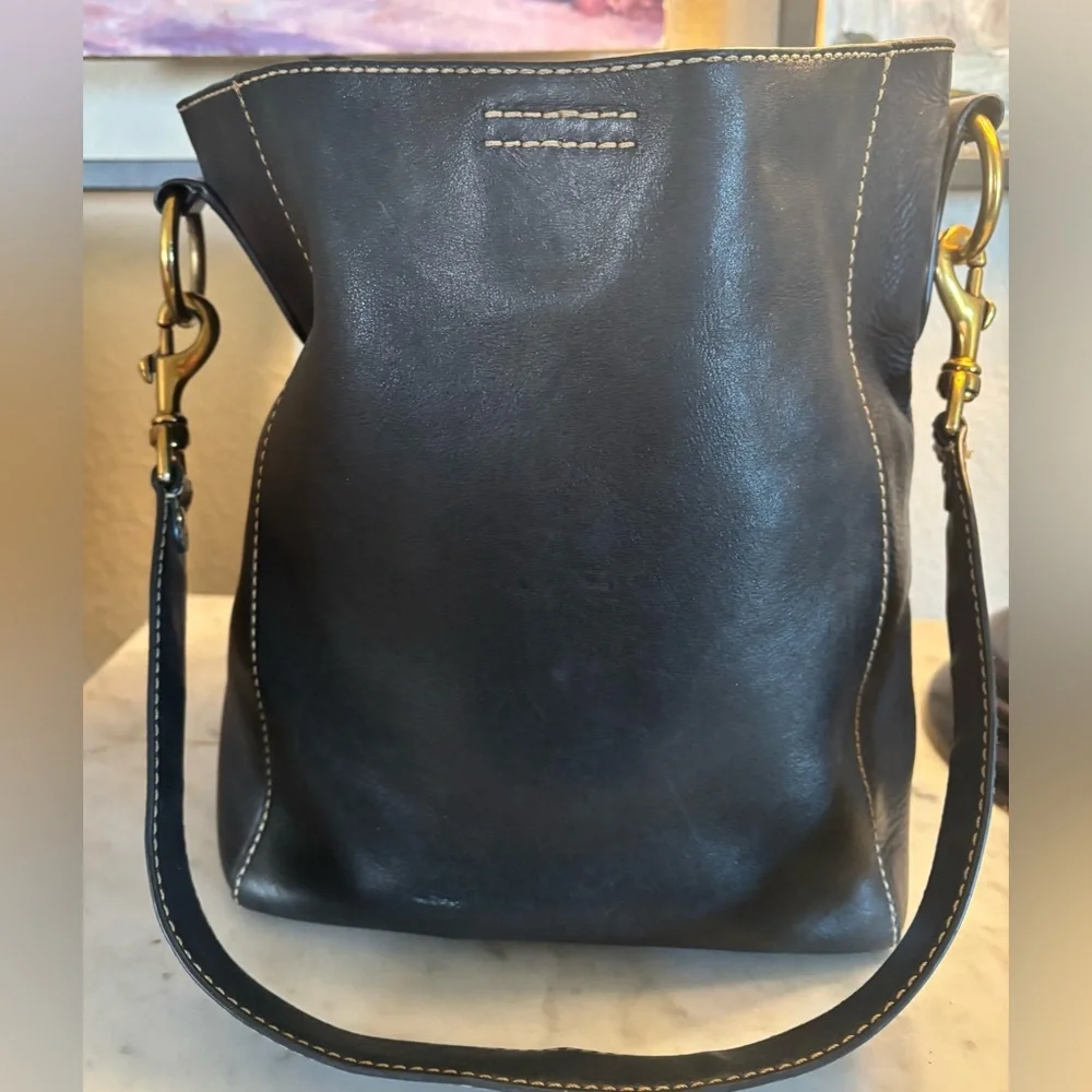 FRYE leather bucket harness handbag equestrian style - Picture 2 of 7